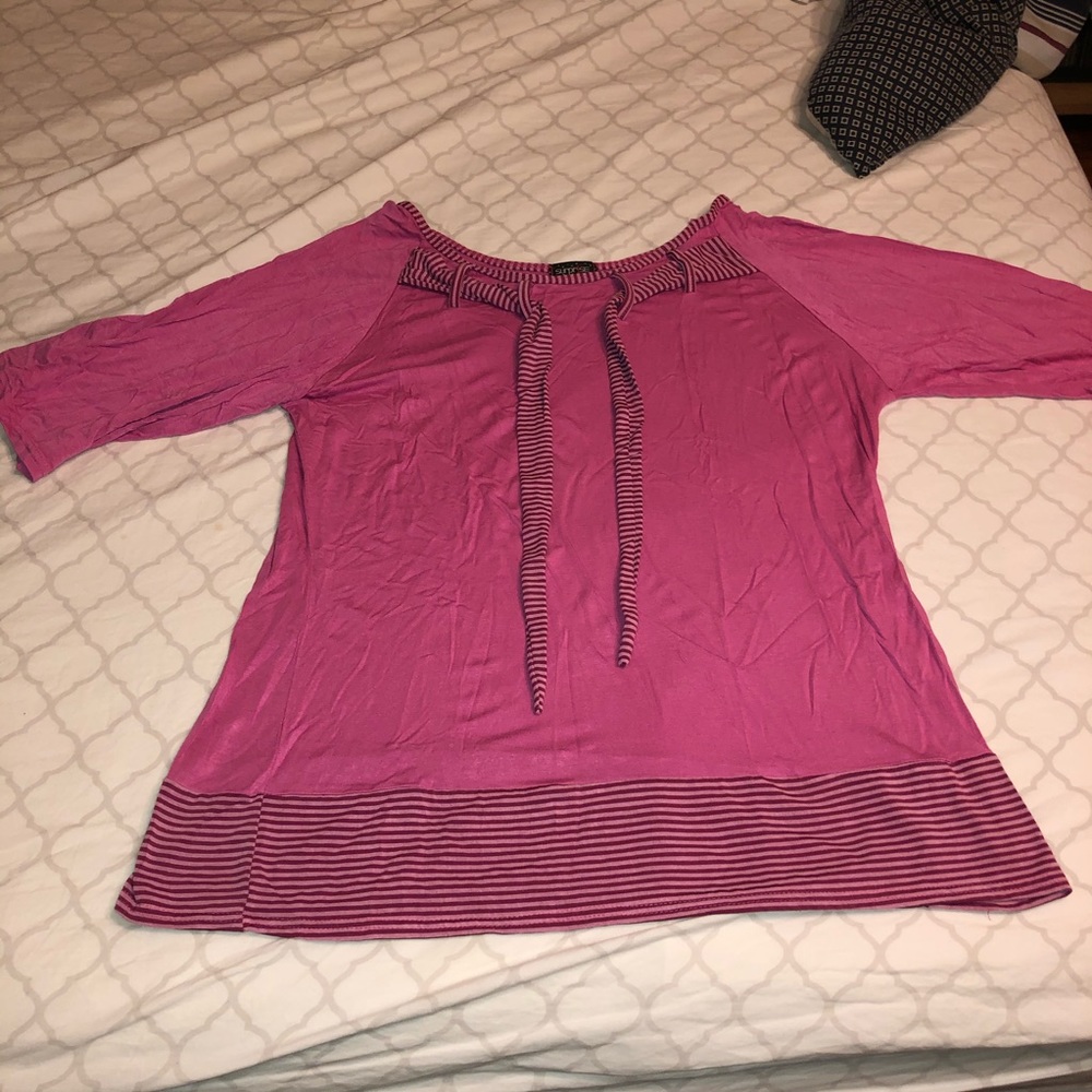 Pink too with stripes designed looking tie